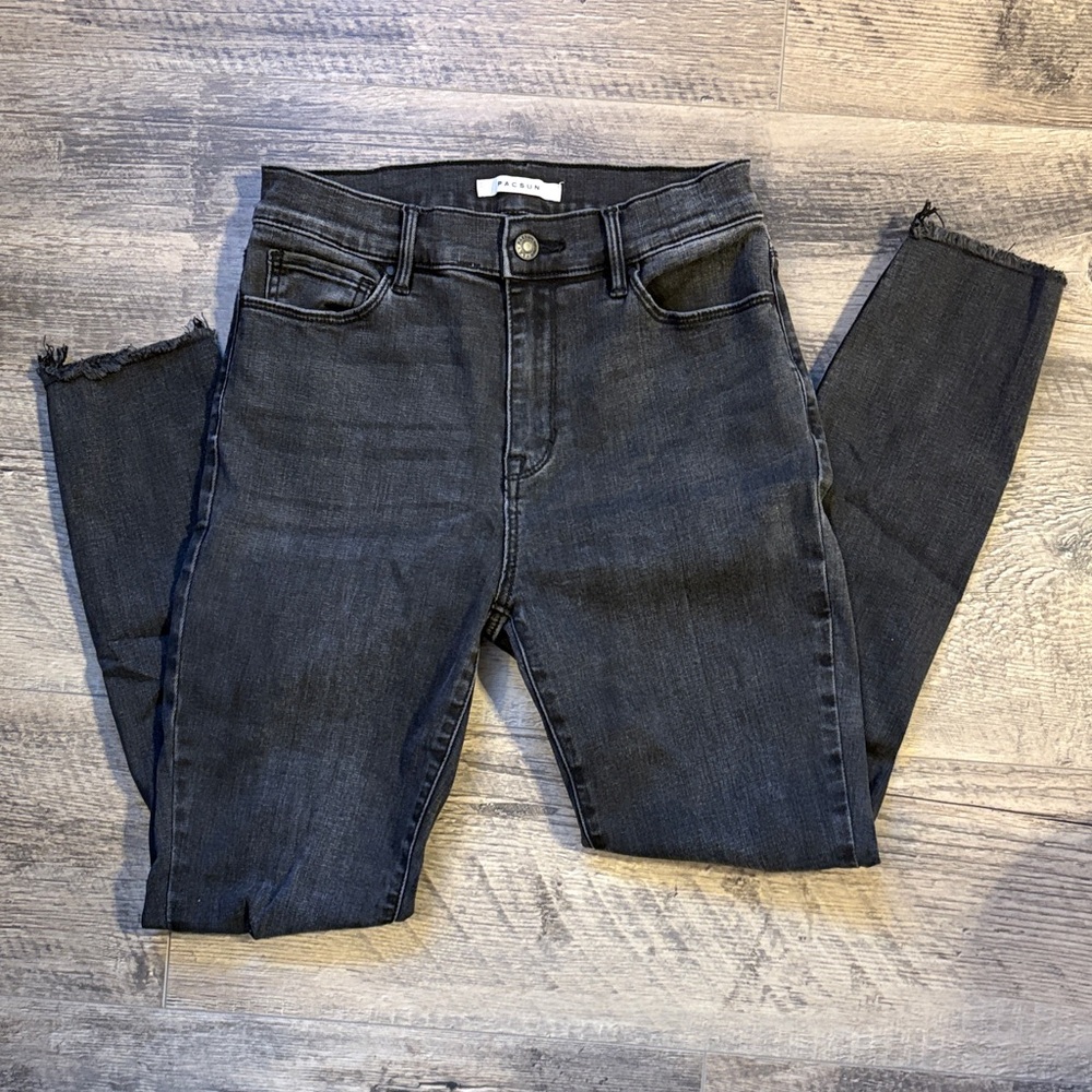Pacsun Dark Gray/Black High Rise Jegging